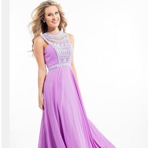 New with tags Rachel Allen Beaded lilac gown
